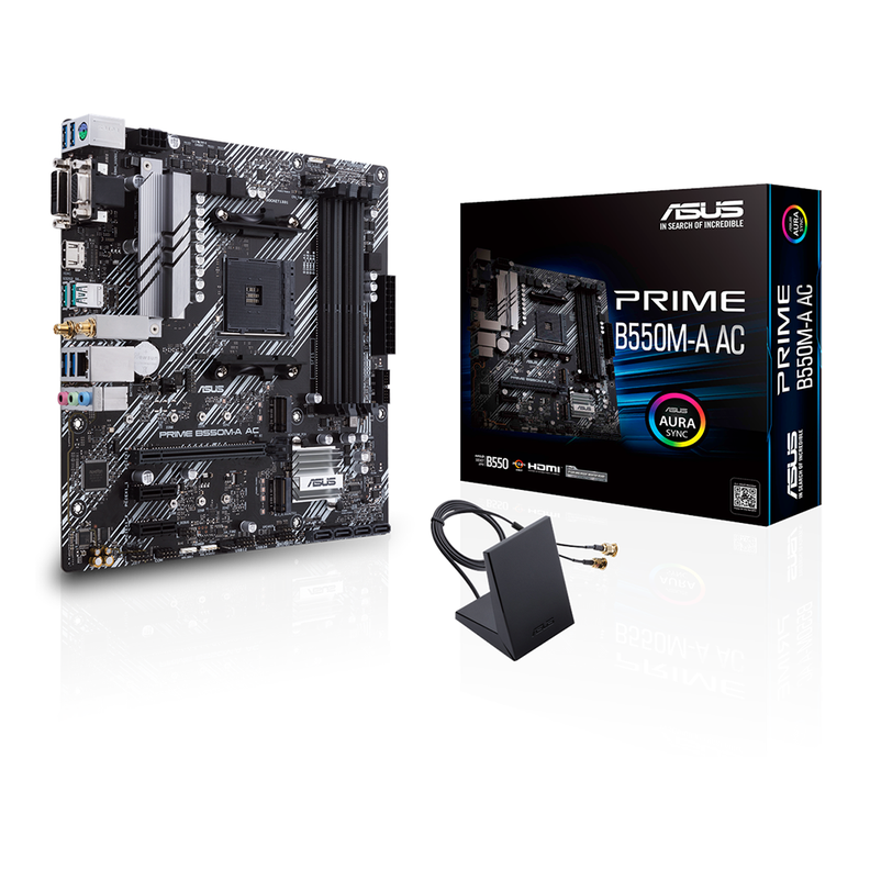 Placa Madre Asus Prime B550M-A AC, Socket AM4, DDR4 2133/4600MHz, Ryzen-0