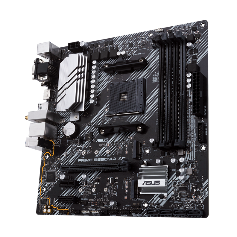 Placa Madre Asus Prime B550M-A AC, Socket AM4, DDR4 2133/4600MHz, Ryzen-2