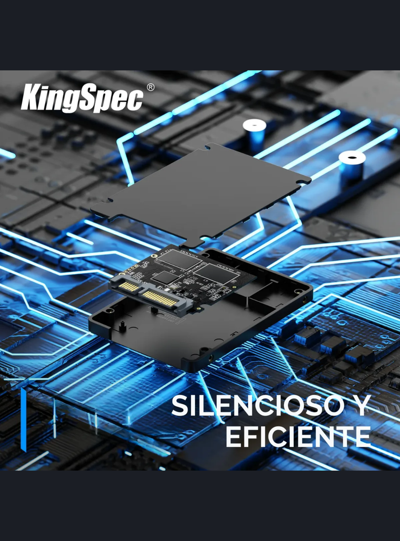 Unidad SSD KingSpec P3 1TB, 2.5 SATA III, 3D NAND, 580 MB/s Oem