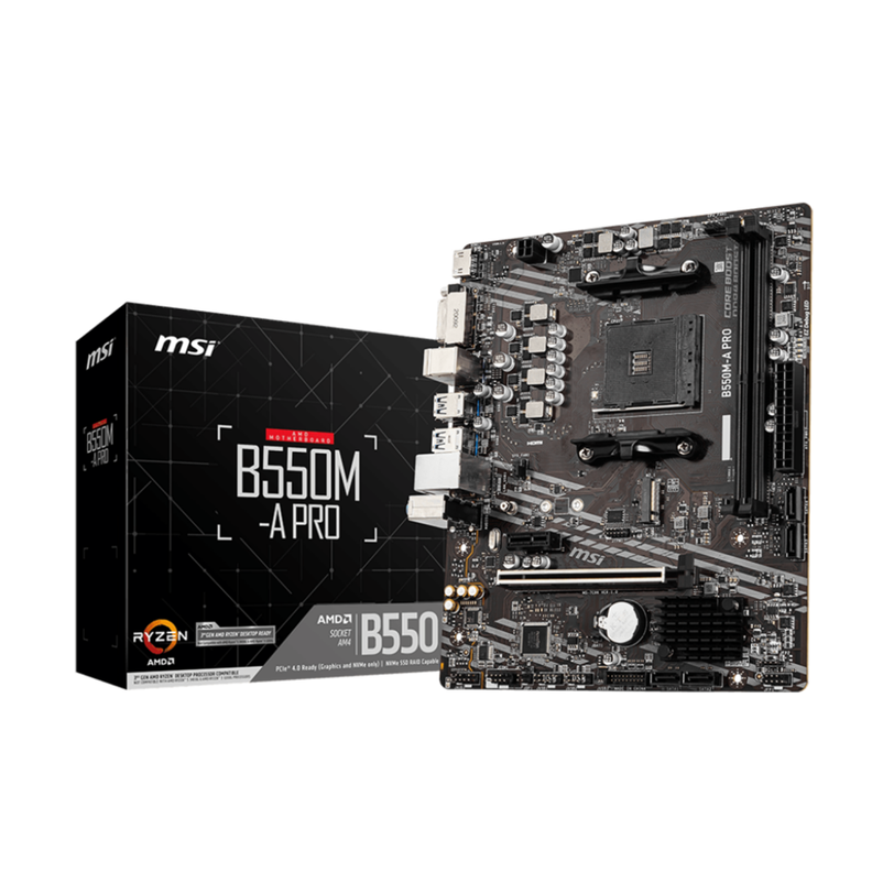 Placa Madre MSI B550M-A PRO, AM4, DDR4,, M2, Micro-ATX-1