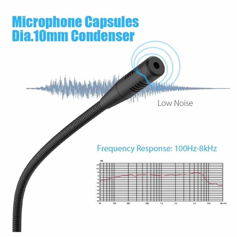 Micrófono de sobremesa MAONO AU-GM10, USB, Flexible-3
