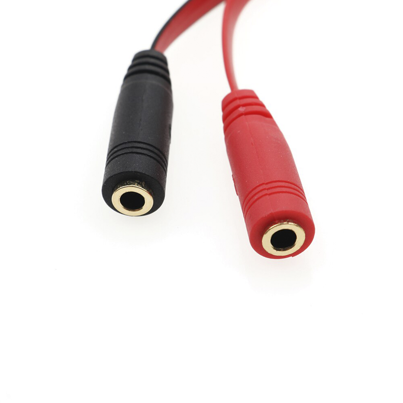 Cable divisor de audio y micrófono – entrada plug 3.5mm-2