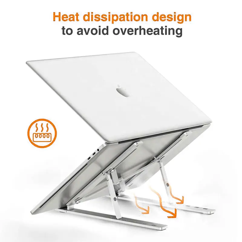 Soporte Base Alzador Acero De Macbook Air Notebook Vanto X10-1