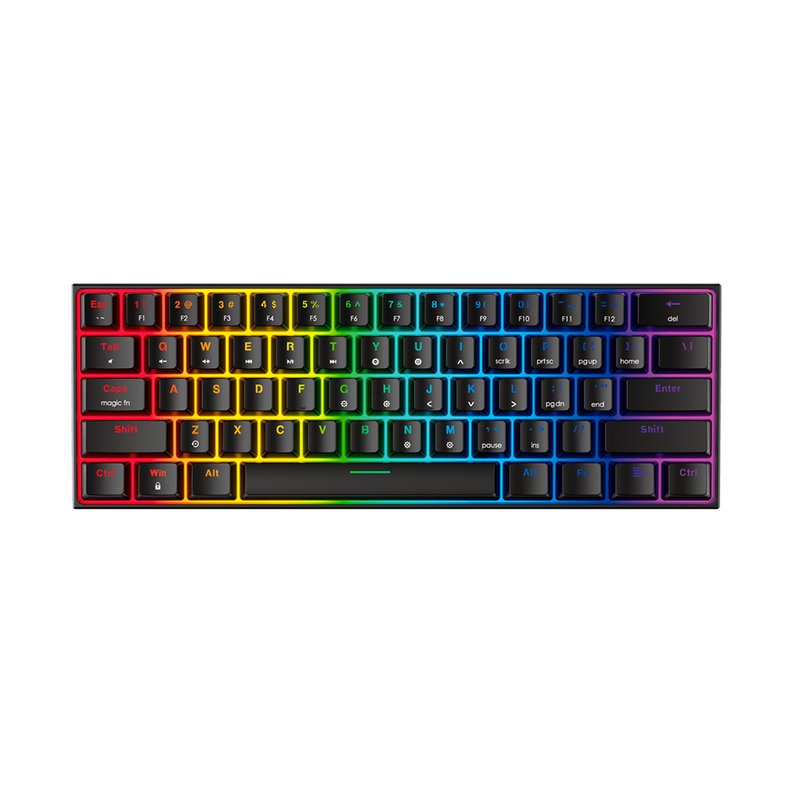 Teclado Mecánico al 60% Fantech MAXFIT61 MK857 Black Edition-0