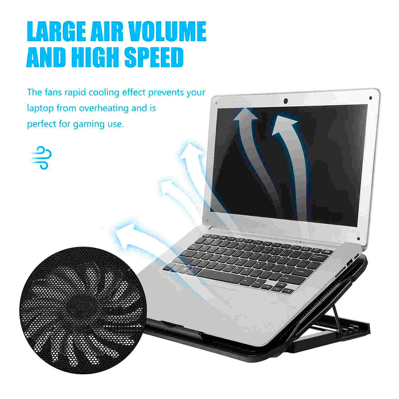 Cooler Ajustable Ventilador Potente Enfriador Notebook 2 USB-4