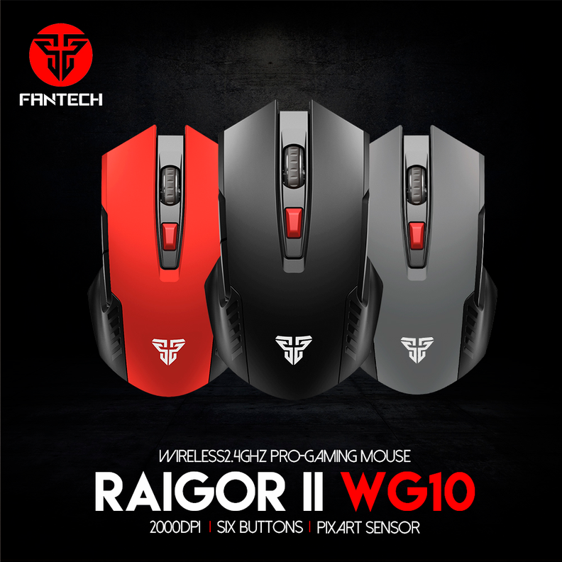 Mouse Gamer Inalámbrico Fantech RAIGOR II WG10 Red Edition-3