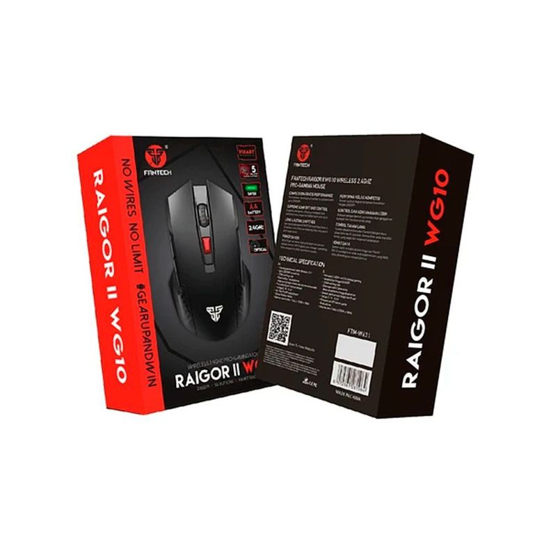 Mouse Gamer Inalámbrico Fantech RAIGOR II WG10 Red Edition-4