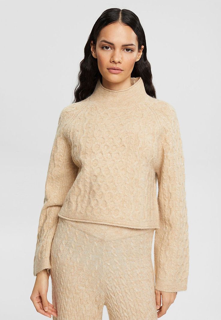 Sweater Corto Trenzado Mujer Esprit 102EE1I310-0