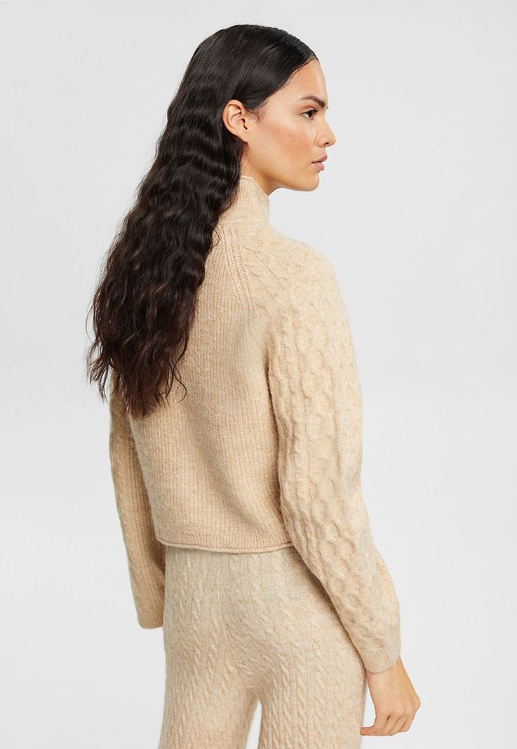 Sweater Corto Trenzado Mujer Esprit 102EE1I310-1