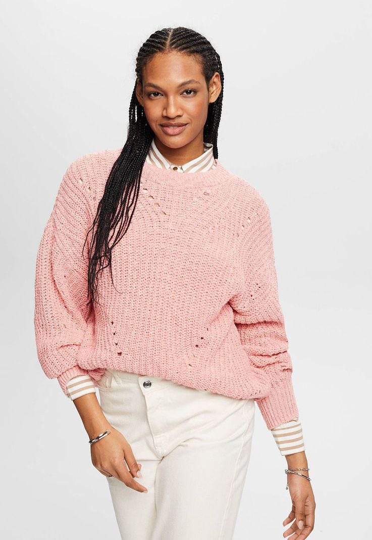 Sweater Con Diseño Trenzado Mujer Esprit-0