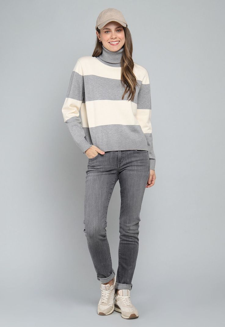 Sweater Rayado Cuello Subido Mujer Esprit M000020-3
