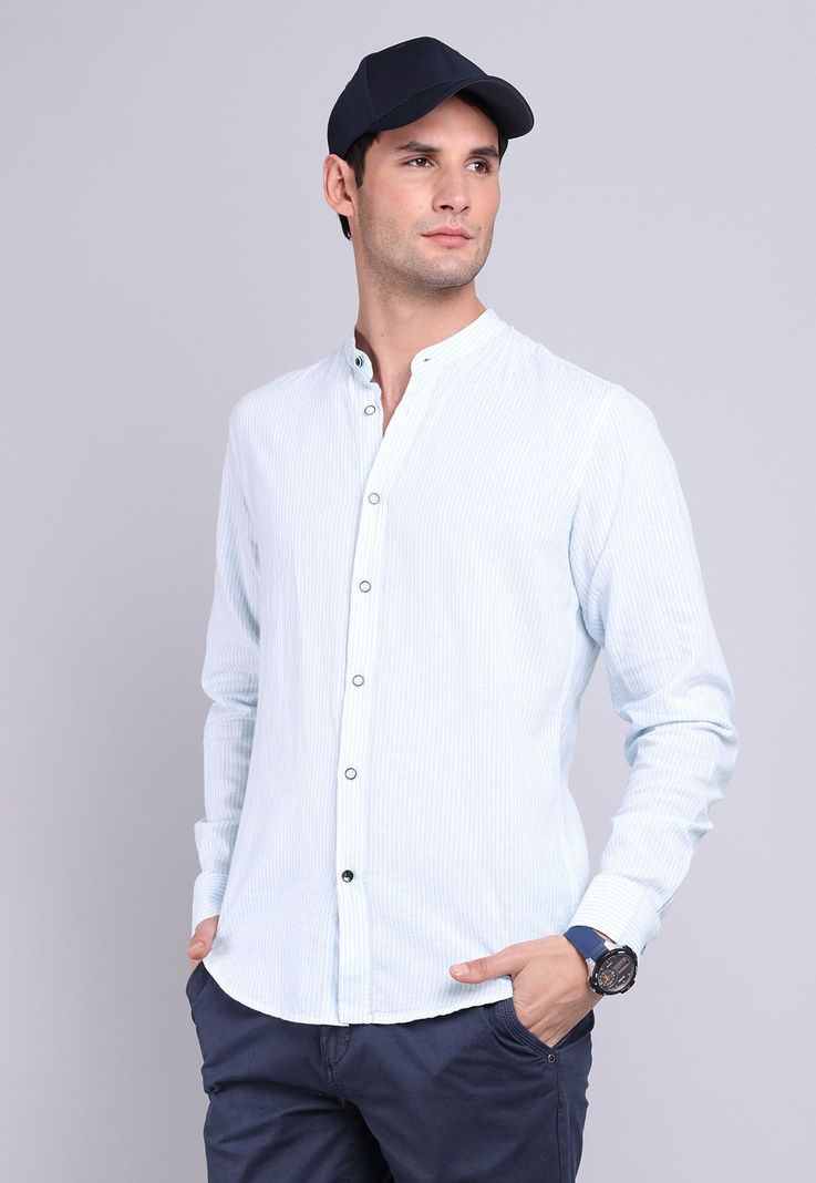Camisa Cuello Mao Lino Soviet BVSHF27CE-0
