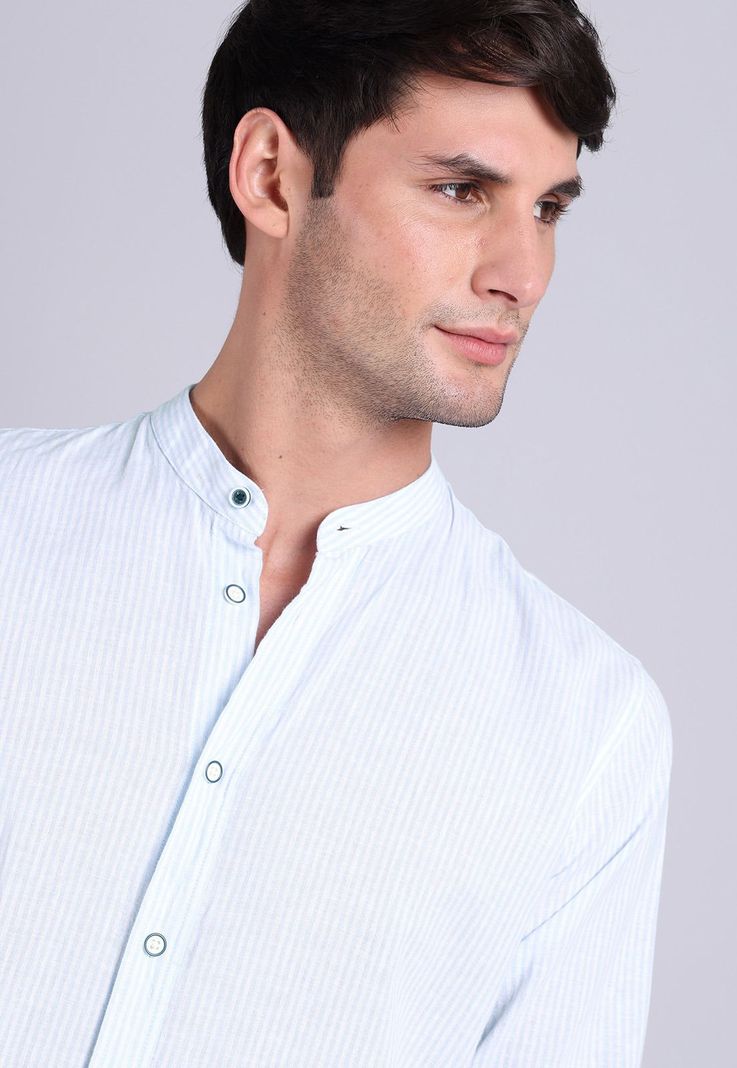 Camisa Cuello Mao Lino Soviet BVSHF27CE-2