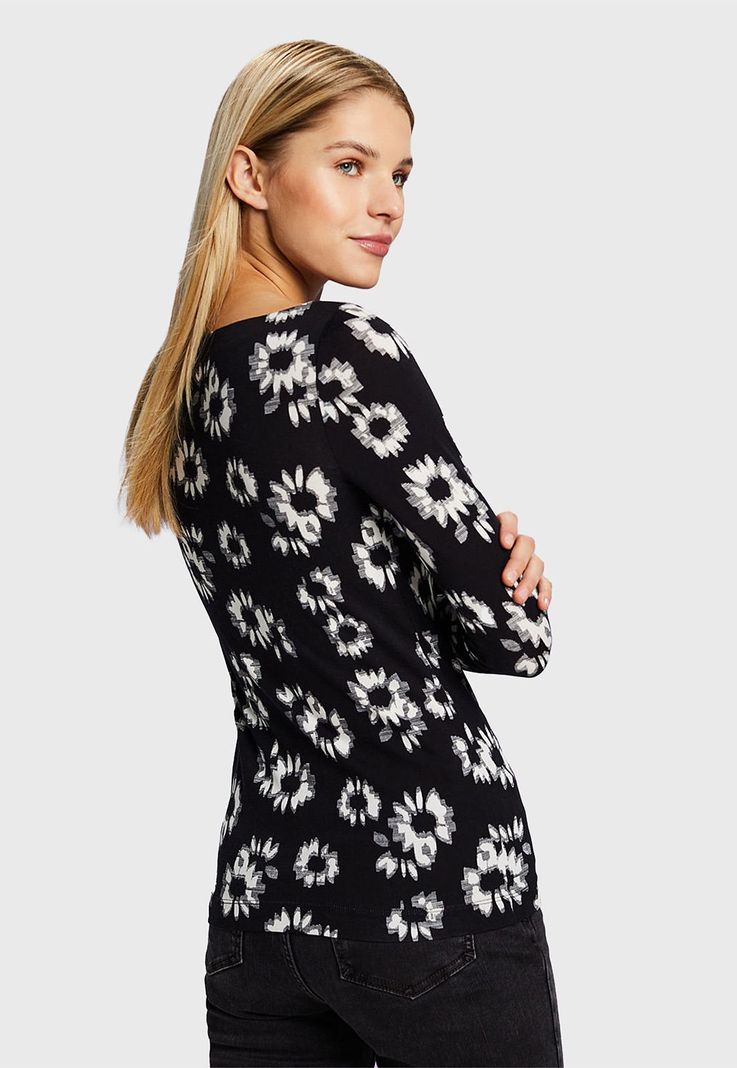Polera Estampada Manga Larga  Mujer Esprit 014EE1K329-1