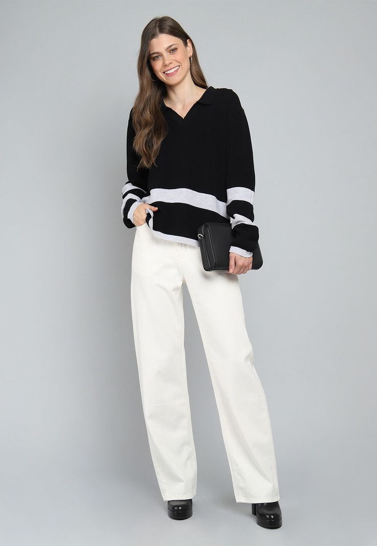 Sweater Cuello Camisero Mujer Esprit 084EE1I334-3