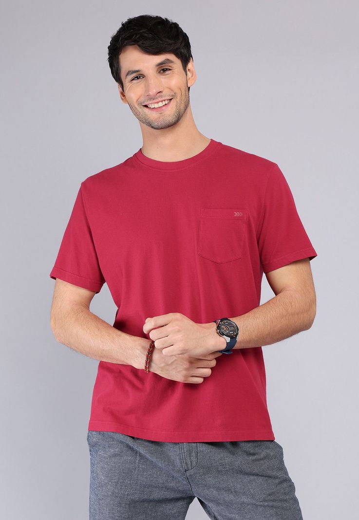 Polera Cuello Redondo Stone Wash Arrow PO32016RO Rojo S