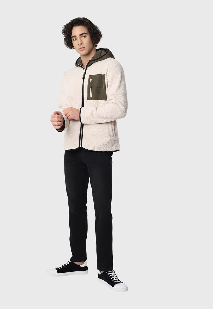 Poleron Con Gorro Full Zipper Guy Laroche-3
