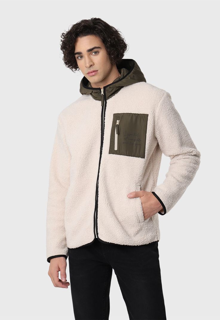 Poleron Con Gorro Full Zipper Guy Laroche-0