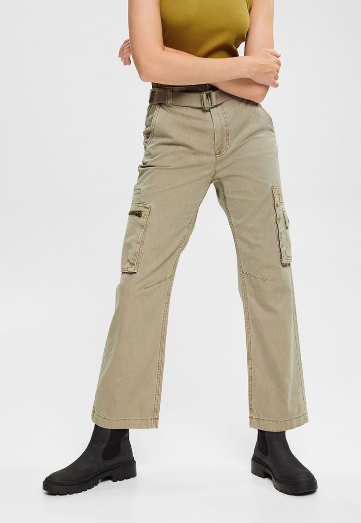 Pantalon Cargo Con Cinturón Esprit