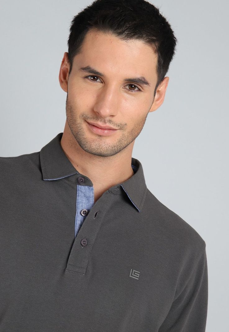 Polera Pique Manga Larga Guy Laroche GLBIK48GR-2