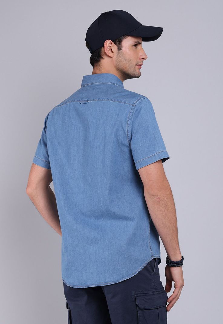 Camisa Denim Manga Corta Soviet BVSHF22DE-1