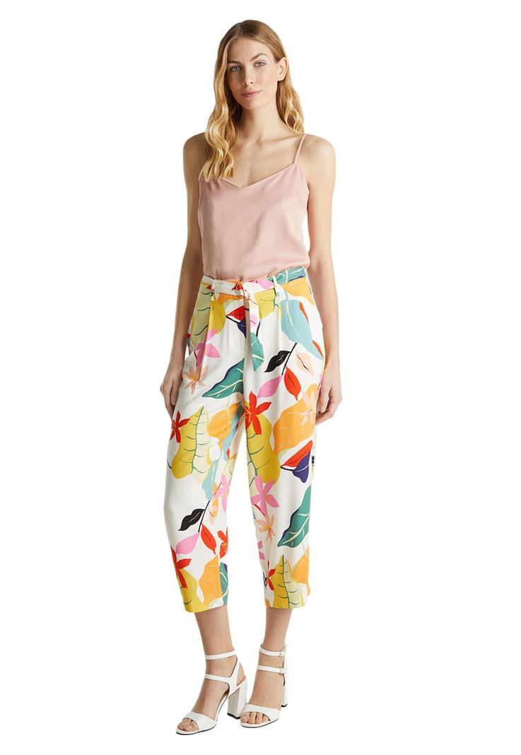 Pantalón medium rise con estampado