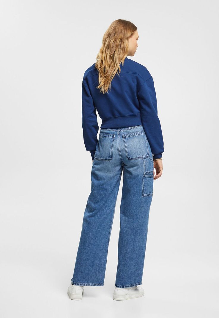 Jeans tiro alto Estilo Carpintero Mujer Esprit-1