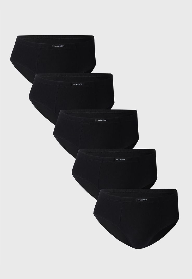 Slip 5 unidades liso Arrow SLT5001SU Negro S