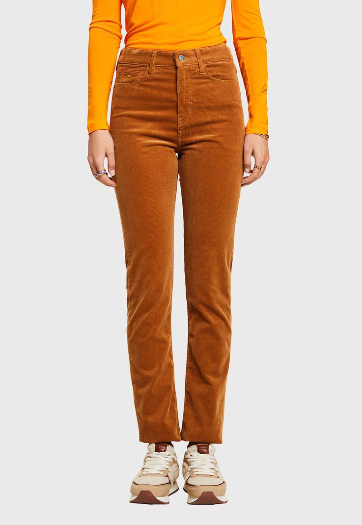 Pantalón De Pana De Tiro Alto Mujer Esprit Esprit