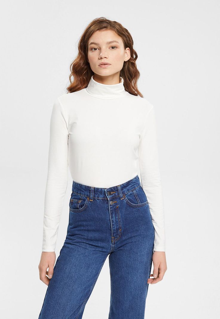 Polera Con Cuello Alto Mujer Esprit-4
