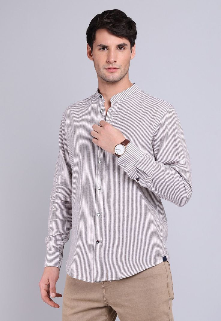 Camisa Cuello Mao Lino Soviet BVSHF27TA-0