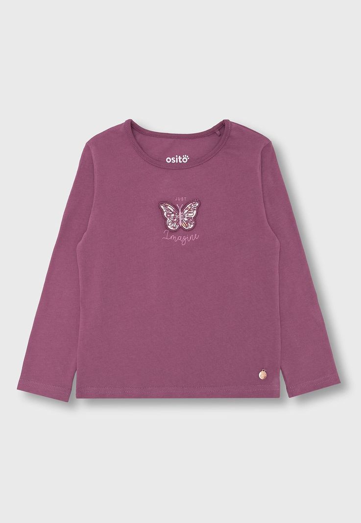 Polera Manga Larga Niña Osito OPOA659PU