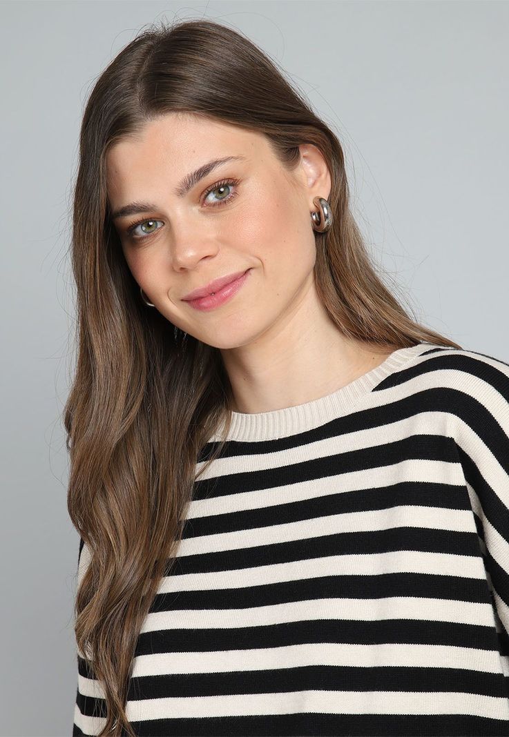 Sweater Rayado Cuello Redondo Mujer Esprit M025180-2
