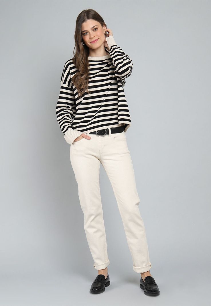 Sweater Rayado Cuello Redondo Mujer Esprit M025180-3