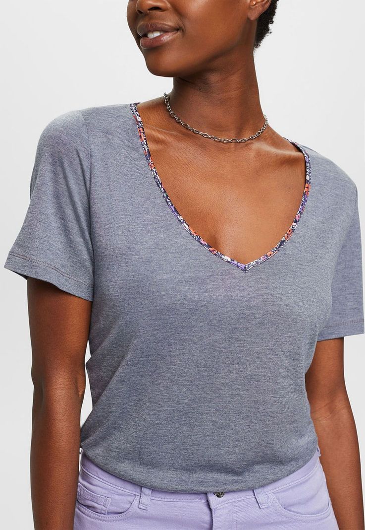 Polera Escote En V  Estampado Mujer Esprit-2