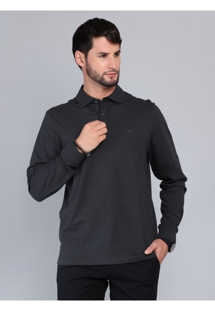 Polera Lisa Stone Wash Regular Fit Negro Arrow PO33071NE S
