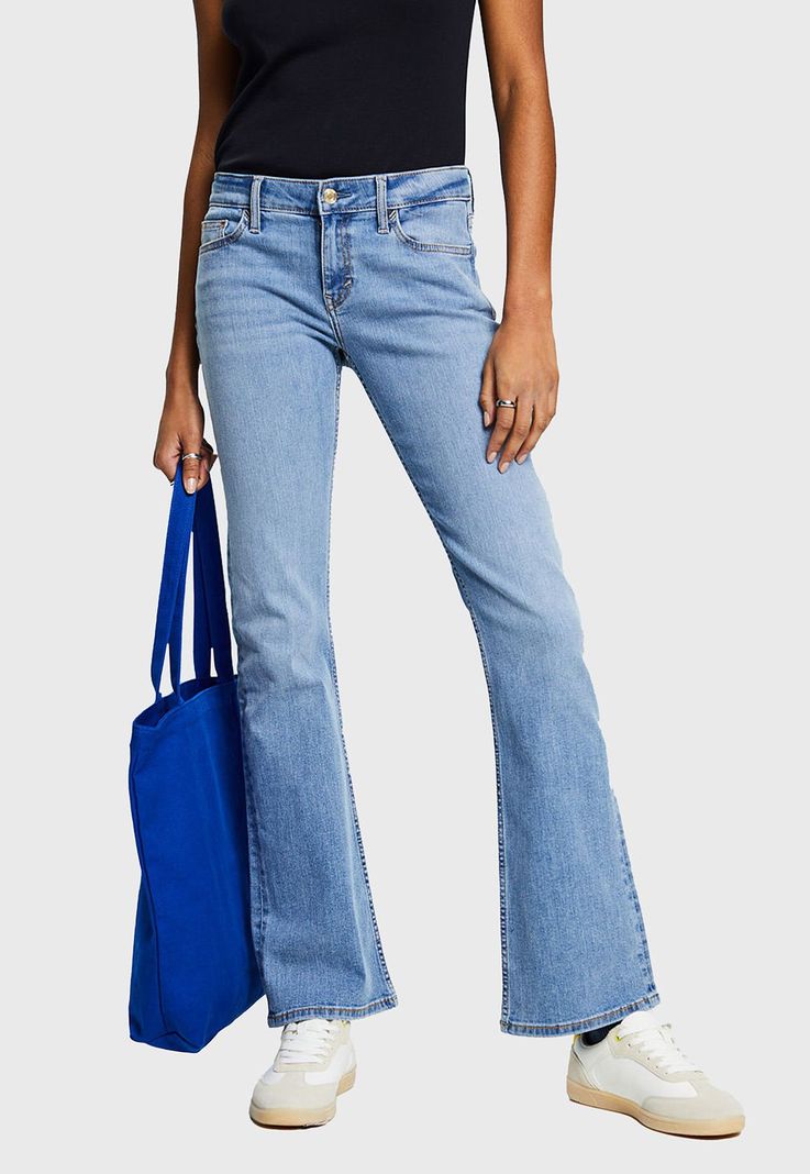 Jeans Acampanados De Tiro Medio Mujer Esprit 994EE1B313-0