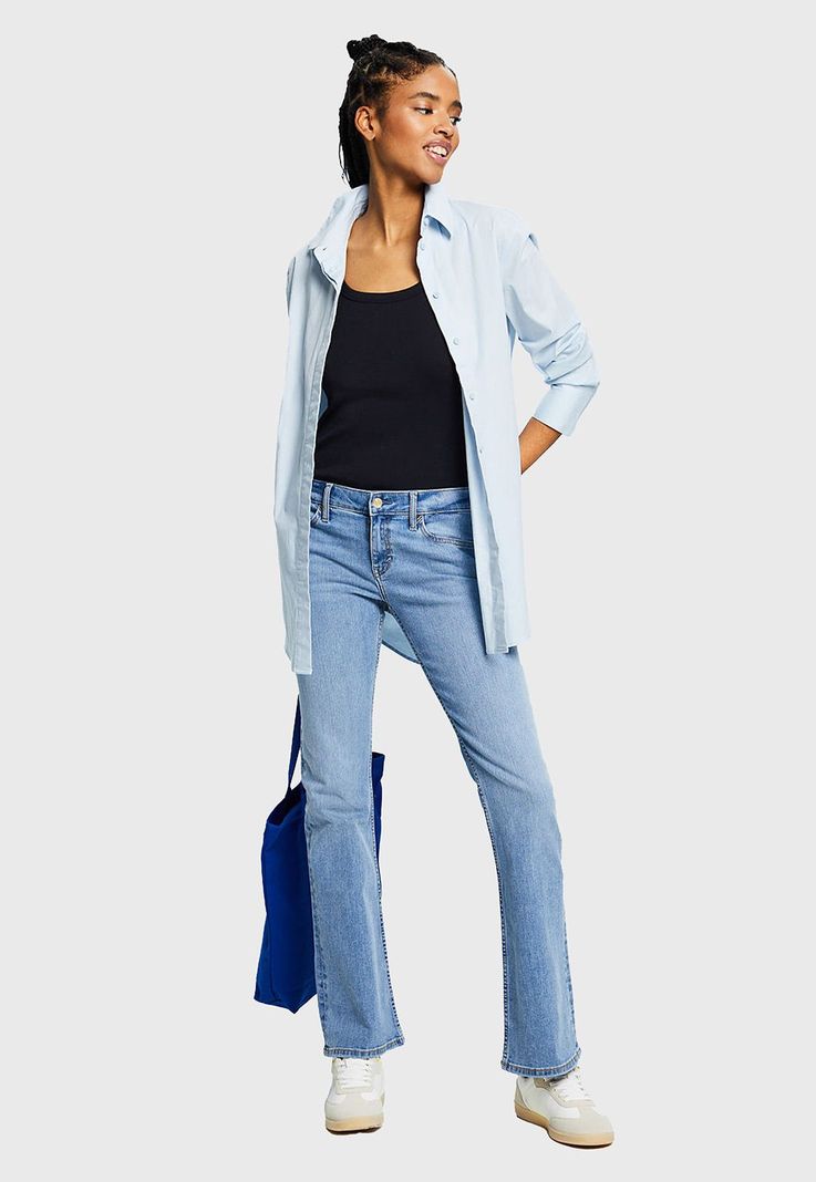 Jeans Acampanados De Tiro Medio Mujer Esprit 994EE1B313-3