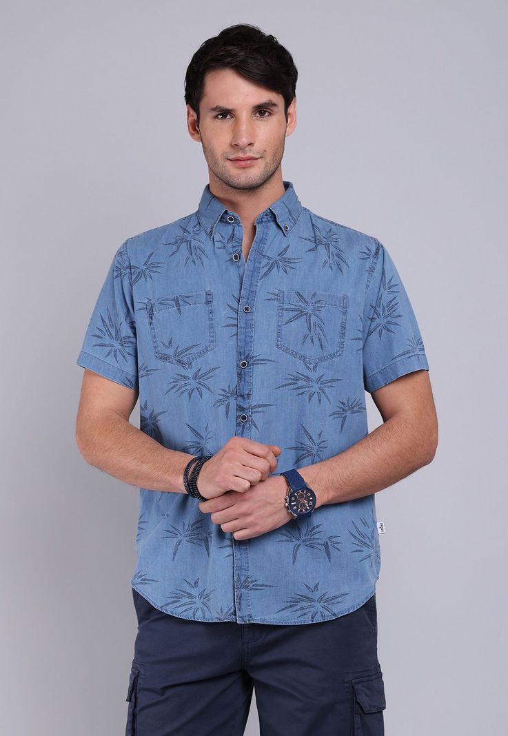 Camisa Denim Manga Corta Soviet BVSHF20DE-0