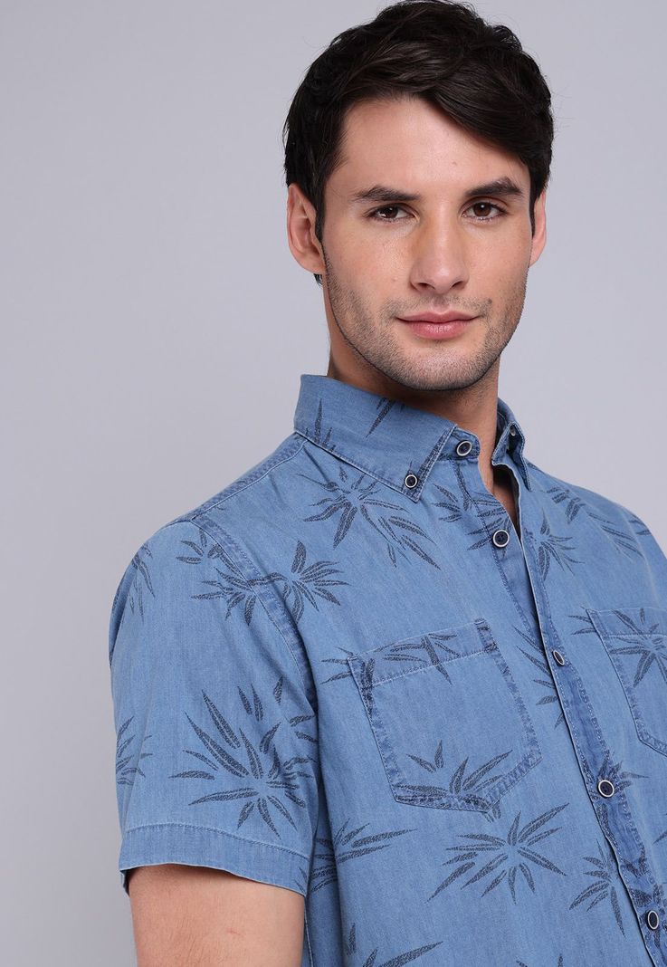 Camisa Denim Manga Corta Soviet BVSHF20DE-2
