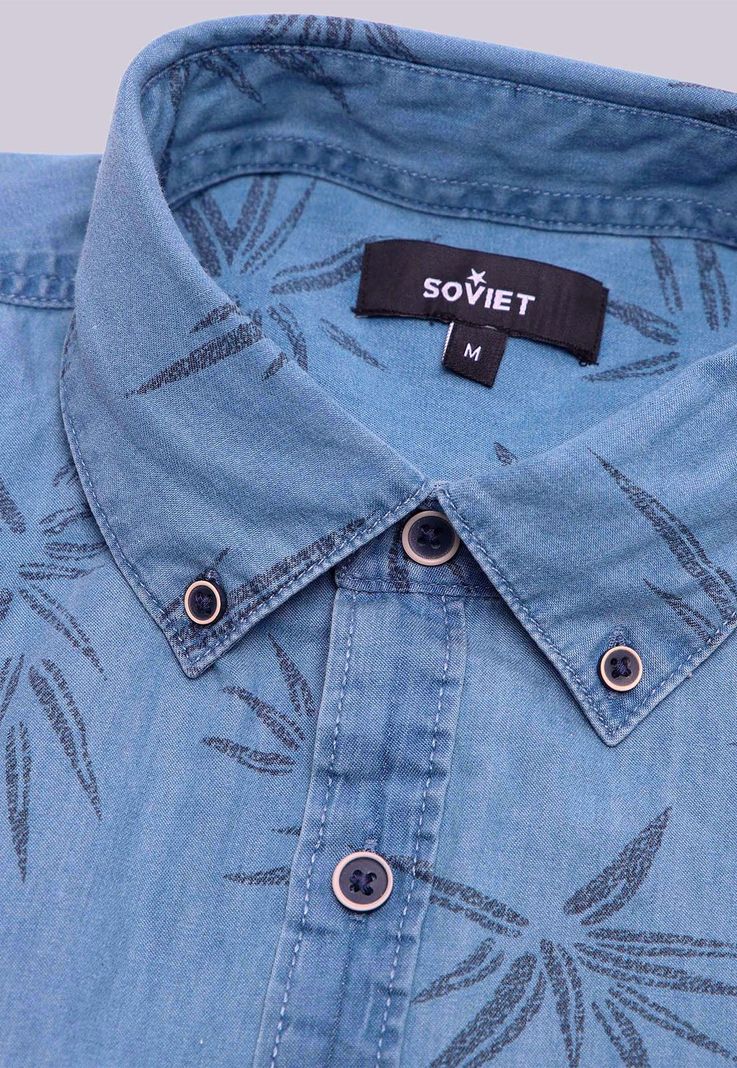 Camisa Denim Manga Corta Soviet BVSHF20DE-5