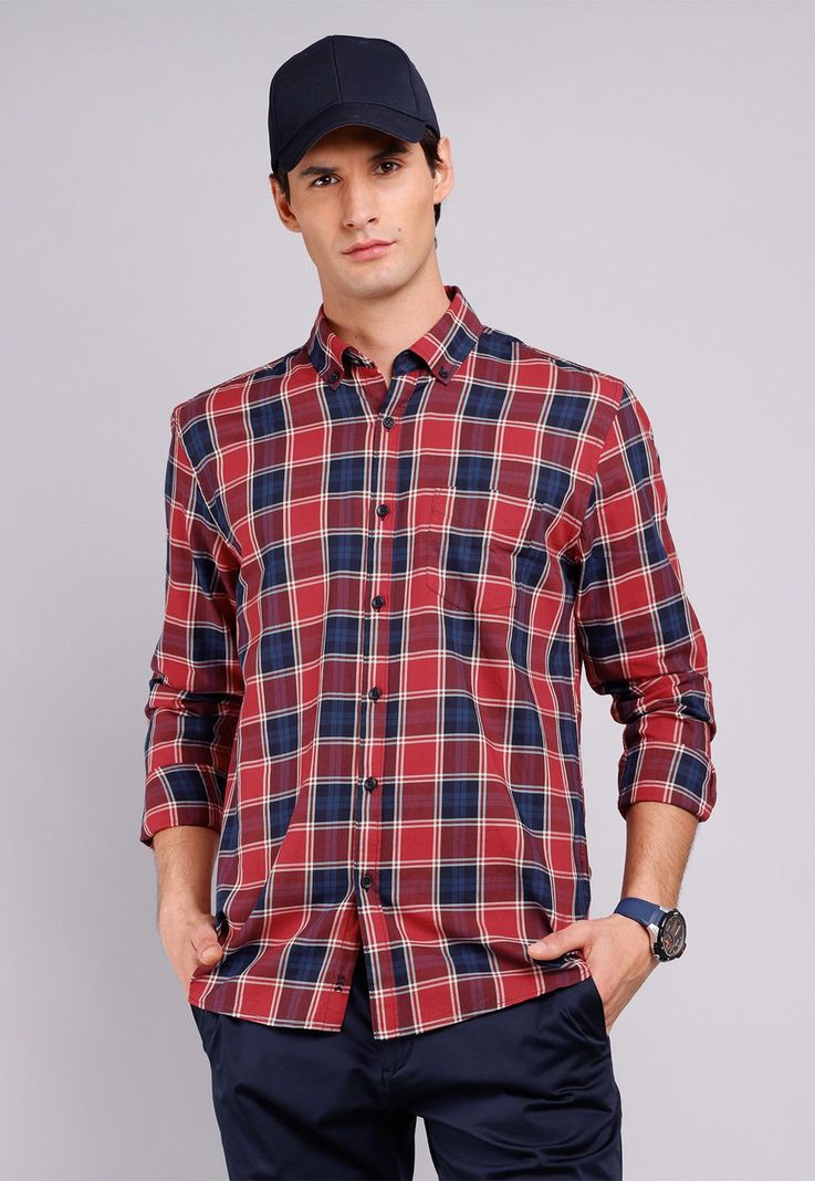 Camisa Cuadros Manga Larga Arrow CM32031RO