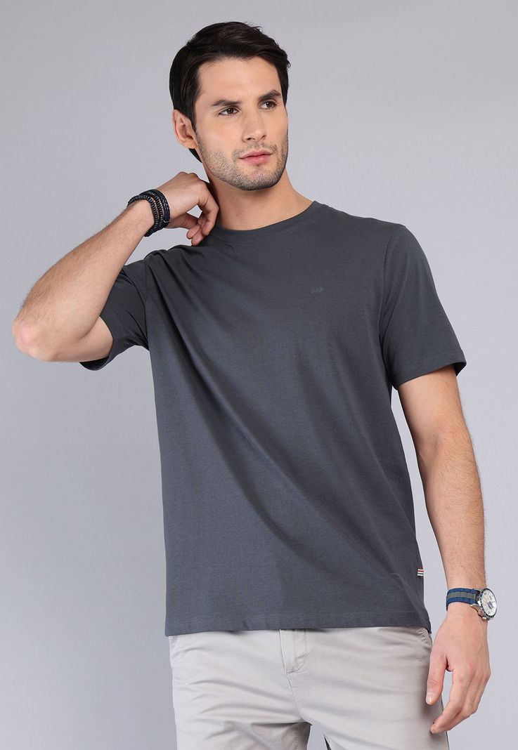 Polera Cuello Redondo Arrow PO32044GO Gris Oscuro S
