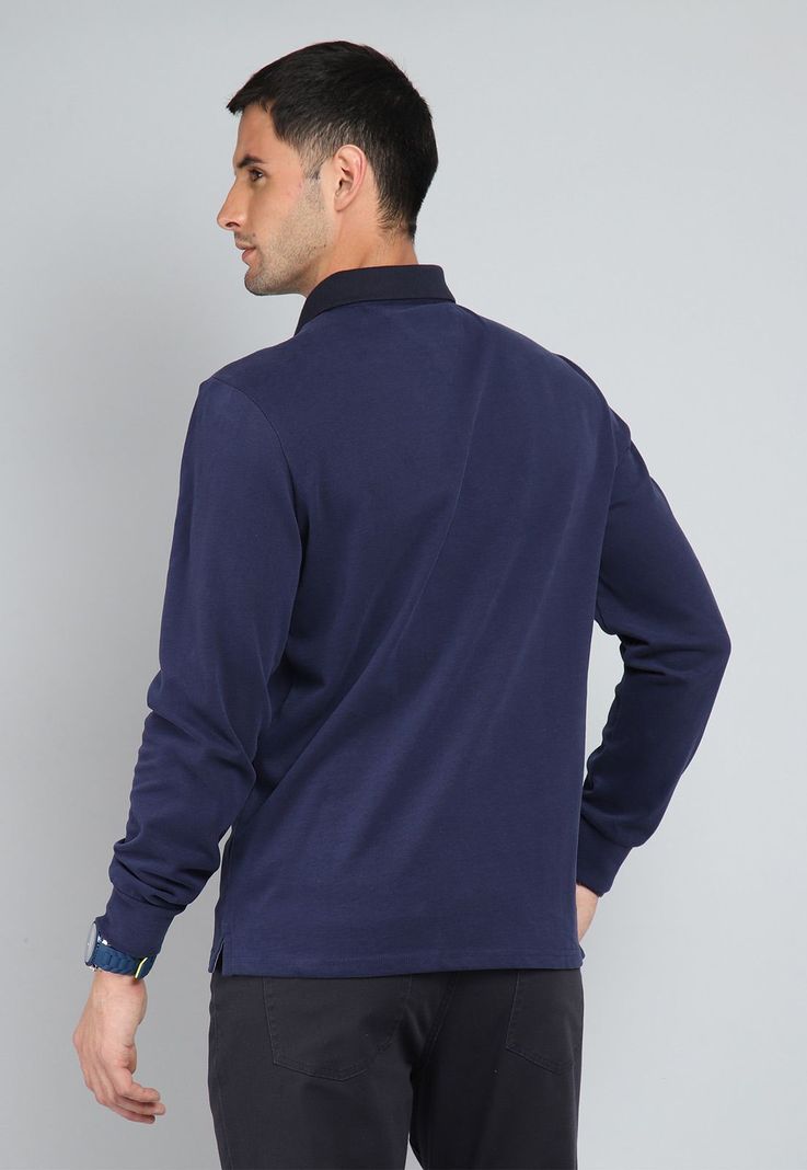 Polera Cuello Polo Manga Larga Guy Laroche GLBIK49AZ-1
