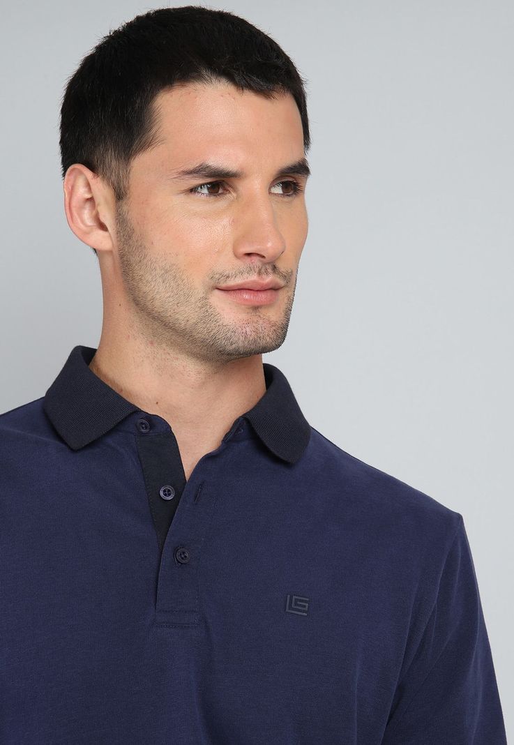 Polera Cuello Polo Manga Larga Guy Laroche GLBIK49AZ-2