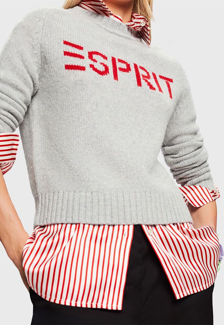 Sweater Con Logo Mujer Esprit 083EE1I330-2