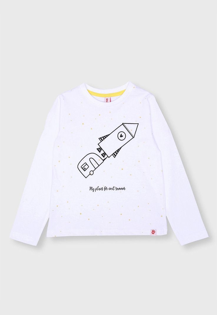 Polera Con Estampado Niño Osito PO2O002BL-0