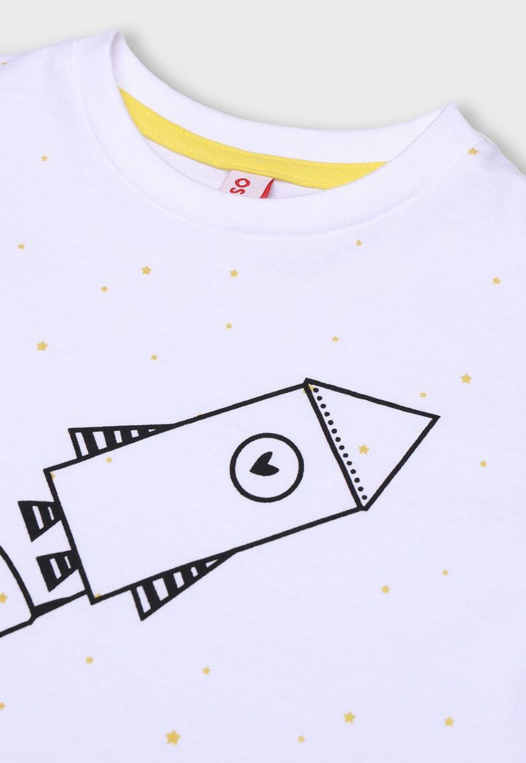 Polera Con Estampado Niño Osito PO2O002BL-2