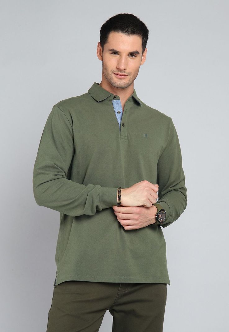Polera Pique Manga Larga Guy Laroche GLBIK48OL-0
