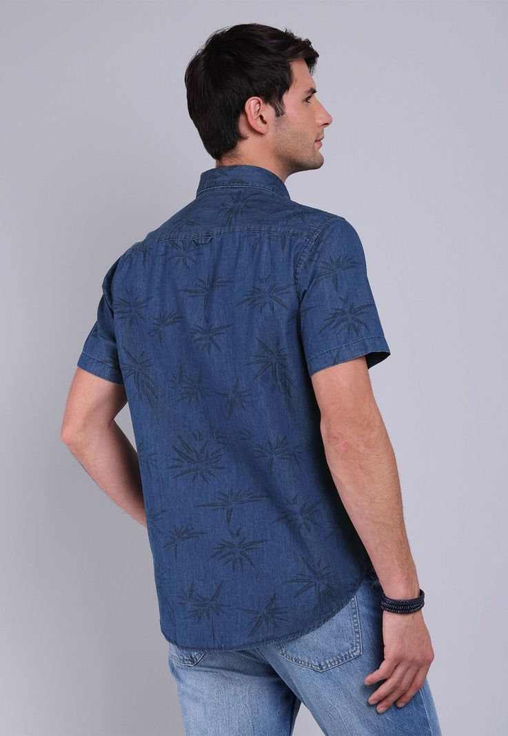 Camisa Denim Manga Corta Soviet BVSHF20NB-1